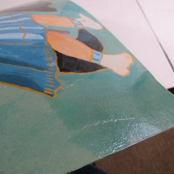 Hand painted Santa with Victrola and vintage clothing - Picture 2 of 7